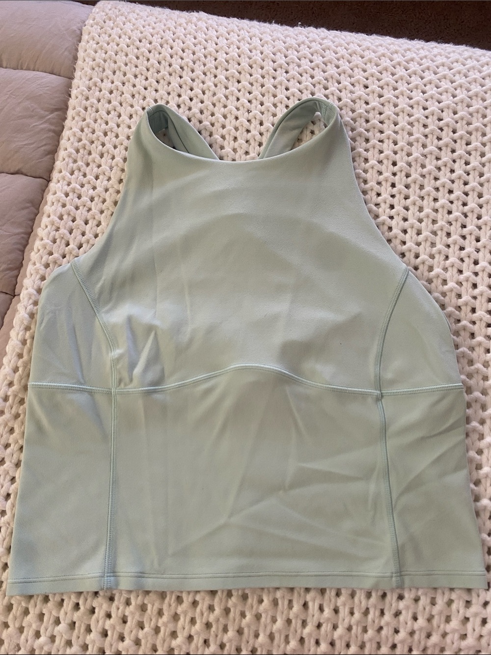 lululemon athletica Mint Green Cross-Back Crop Tank